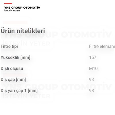 Nissan Qashqai J11 13-18 Xtrail 14-21 Renault Kadjar Kaleos 14-21 1.5 - 1.6 - 2.0 Dci Yakıt (Mazot) Filtresi (Beyaz Sensör) Ufi - 2409501 / 164004ea1b