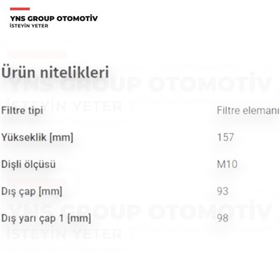 Nissan Qashqai +2 J11 13-18 1.6 Dci Yakıt (Mazot) Filtresi (Siyah Sensör) Ufi - 2406101 / 16400bb51a