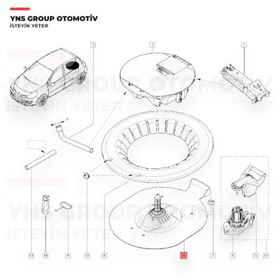 Renault Clio III - IV Modüs Stepne Lastik Tesip Sportu Yns - 8200551279