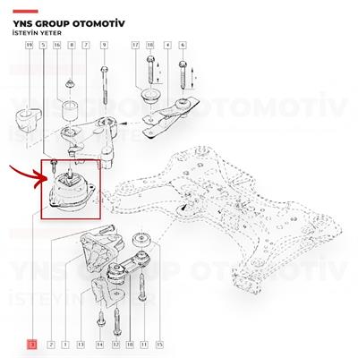 Renault Espace 03-15 1.9 Dci Laguna II 01-07 1.6 - 1.8 - 1.9 Dci - 2.0 16v Vel Satis 02-09 2.0 16v Motor Takozu (Kulağı) Sağ Yns - 8200181589