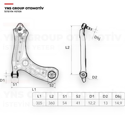 Seat Cordoba Ibiza 02-09 Skoda Fabia 07-14 Vw Polo 02-12 Salıncak Sağ (Rotilli) Yns - 6r0407152e