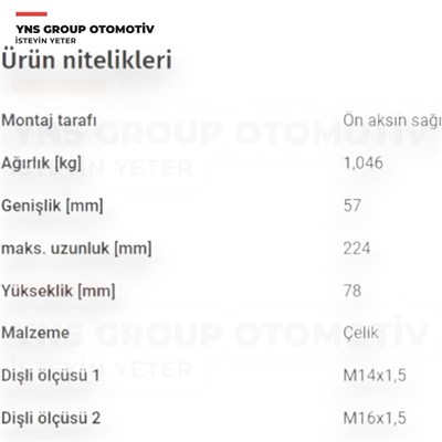 Ssangyong Tivoli 15- Xlv 15- Rot Başı Dış Sağ Ayd - 16689 / 4666035050