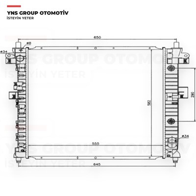 Ssangyong Actyon + Sports Kyron 06-14 2.0 Xdi - 2.7 Motor Su Radyatörü (A/T - Otomatik) Yns - 2131009250