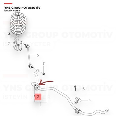 Ssangyong Korando C 10-18 2.0 e-Xdi (4wd) Ön Viraj Lastiği Orta (Sağ = Sol) Yns - 4471234000