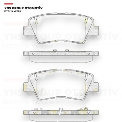 Ssangyong Korando 10- 2.0 e-Xdi / 19- Tivoli Xlv 15- Torres 22- 1.5 - 1.6 Xdi Arka Fren Balatası (Yay Delikli) RoadHouse - 2136252 / 48413350b0
