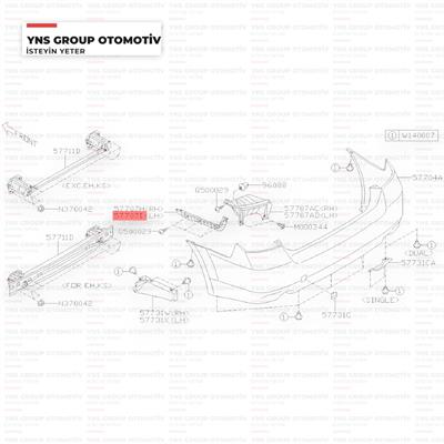 Subaru Legacy 09-10 Arka Tampon Braketi Sol Oem - 57707aj050