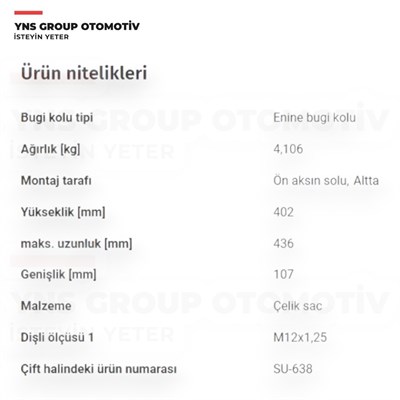 Subaru Xv 12-17 Alt Salıncak Sol (Rotilli) Teknorot - Su639 / 20202fj050