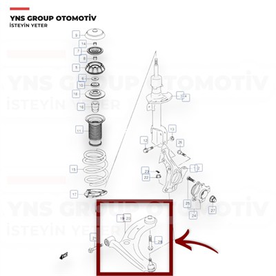 Suzuki Baleno 12- Salıncak Alt Sol Orjinal - 45202m68p30000