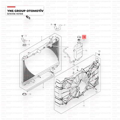 Suzuki Grand Vitara Swift Sx4 Splash Radyatör Yedek (Ek) Su Deposu Kapağı Orjinal - 1793263j00