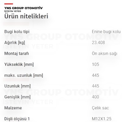 Suzuki Swift 17- Salıncak Alt Sağ Teknorot - Sz648 / 4520153r02