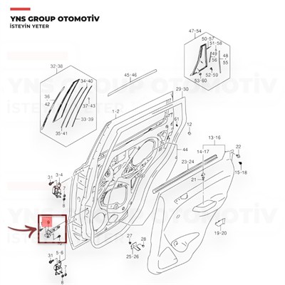 Suzuki Vitara 16- Arka Kapı Gergisi (Sağ = Sol) Orjinal - 8183054p00000