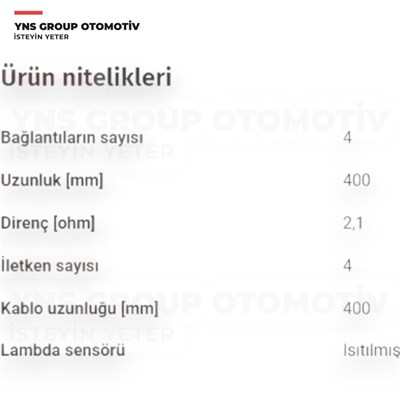Toyota Auris 09-18 Avensis 08-18 Corolla 06-18 Verso 09-18 1.6 cc (1zrfae) Rav4 08-18 2.0 cc (3zrfae) Oksijen Sensörü (Üst) Marelli - 259000624900 / 8946712030