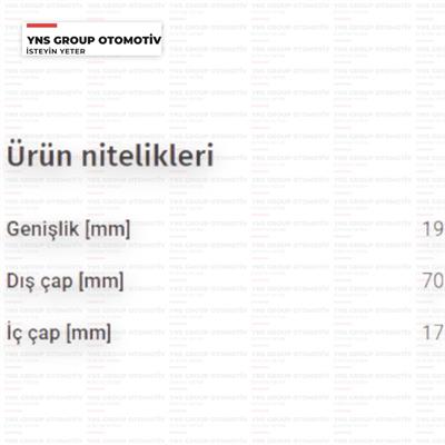 Toyota Auris Corolla 13-19 Yaris 10-16 1.33 cc V Kayışı Gergi Rulmanı (17x70x19) Aba - 25659355