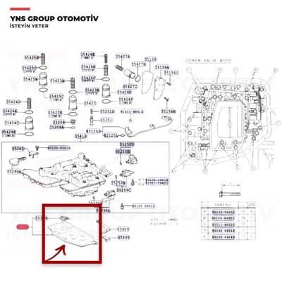 Toyota Avensis 03-08 2.0 Vvt-i (1az-fse) Corolla 01-08 1.6 Vvt-i (3zz-fe) Otomatik Şanzıman Yağ Filtresi Blueprint - Adbp210056