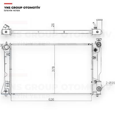 Toyota Avensis 2.0 16v Vvti 03-08 Motor Su Radyatörü (Otomatik Vites) Oris - Bto372016 / 164000h120