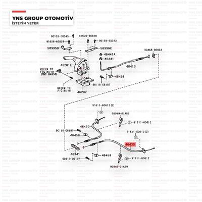 Toyota Corolla 00-08 1.4 - 1.6 - 1.8 - 2.0 Arka El Fren Teli Sol Orjinal - 4643002090