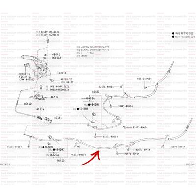 Toyota Corolla 13-19 El Fren Teli Arka Sol Imperial - 4643002300