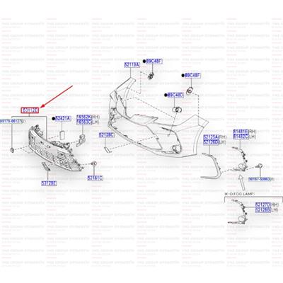 Toyota Corolla Sedan 19- Ön Tampon Orta Izgarası (Panjuru) Yns - 5311202b50