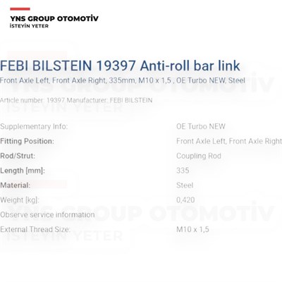 Toyota Proace City 19- Ön Z Rot Febi - 280447 / Su001b1574