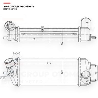 Hyundai Accent Era 05-10 Kia Rio 05-10 1.5 Tci Dizel Turbo Intercooler Radyatörü Kale - 35285 / 282702a401 / 282712a401
