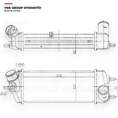 Hyundai Accent Era 05-10 Kia Rio 05-10 1.5 Tci Dizel Turbo Intercooler Radyatörü Yns - 282702a401 / 282712a401