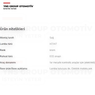 Volvo S40 V40 00-03 Ön Far Sağ (Elektrikli - Krom) Tyc - 30899683