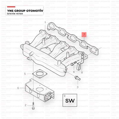 Volvo S60 00-10 C70 S70 V70 98-05 S80 98-05 Xc70 97-07 Xc90 12-14 2.4 - 2.5 Emme Manifold Contası Payen - Jd5288 / 9458534