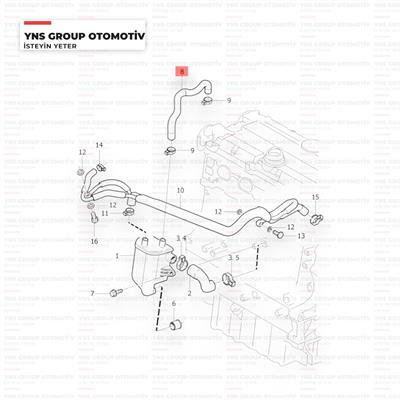 Volvo S60 C70 S70 V70 S80 96-14 2.0 - 2.3 - 2.4 - 2.5 Motor Alt Karter Havalandırma Hortumu Yns - 8692217
