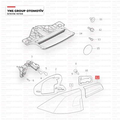 Volvo S60 II 10-18 Bagaj İç Stop Sağ Marelli - 714021500801 / 30796272