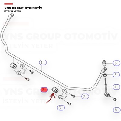 Volvo S60 V60 10-18 V70 07-15 S80 06-16 Xc60 10-18 Xc70 07-16 Arka Viraj Demir Orta Lastiği Febi - 106551 / 30748926