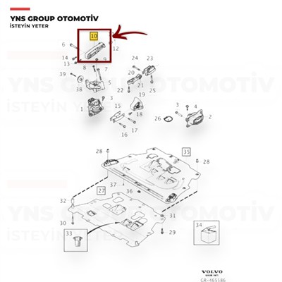 Volvo S60 V60 Xc60 19-22 S90 V90 Xc90 16-21 2.0 cc Benzinli (B4204) Motor Takozu (Kulağı) Üst Sağ Febi - 194879 / 32298950