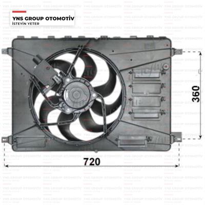 Volvo S60 V60 Xc60 S40 Xc70 10- T3 Benzinli Fan Motoru Komple Elektrikli (Beyin Üzerinde) Yns - 31439882