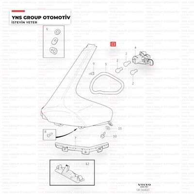 Volvo V40 12-19 Arka Stop Sağ Marelli - 714021220802 / 31395479