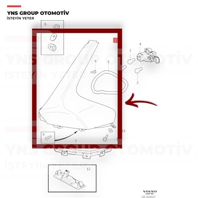 Volvo V40 12-19 Arka Stop Sol Marelli - 714021220702 / 31395478