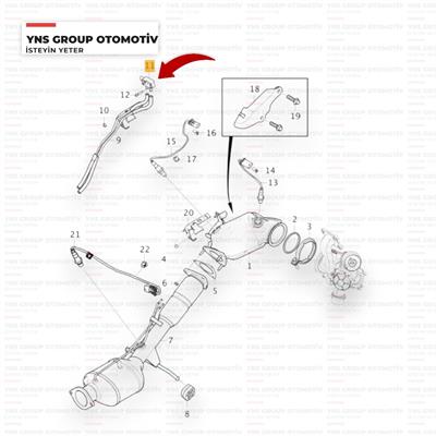 Volvo Xc40 (536) 18- (B3154) Partikül Basınç Sensörü Ngk - 77344 / 31697983