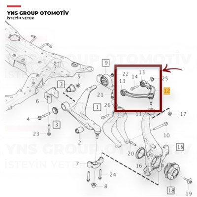 Volvo Xc60 II 17- Xc90 15- V90 16- Üst Salıncak Sağ Ayd - 23309 / 31360633
