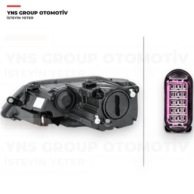 Vw Jetta 10-17 Ön Far Sağ (Elektrikli - Motorlu - Siyah) Depo - 44111g6rmldem2 / 5c7941006h