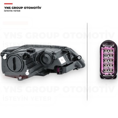 Vw Jetta 10-17 Ön Far Sol (Elektrikli - Motorlu - Siyah) Depo - 44111g6lmldem2 / 5c7941005h