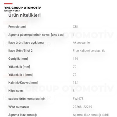 Vw Transporter T6 - T7 15-26 Ön Fren Balatası Ferodo - Fdb5350 / 7la698151d