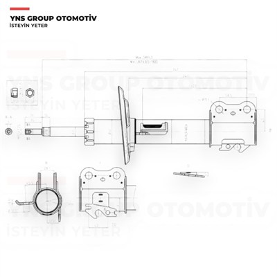 Toyota Yaris 05-20 Ön Amortisör Sol Sachs - 314757 / 485200d011