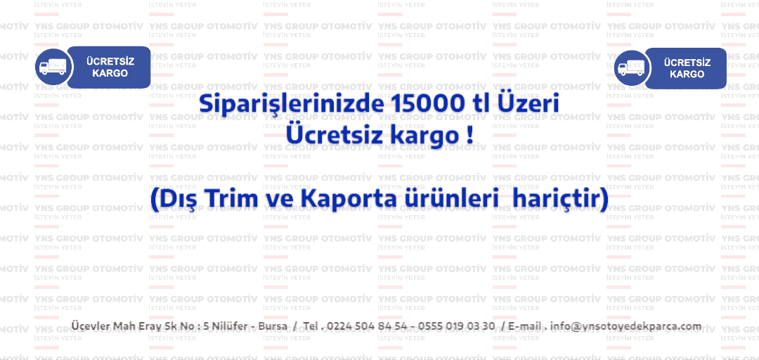 10000 TL Üzeri Siparişlerinizde Kargo ÜCRETSİZ