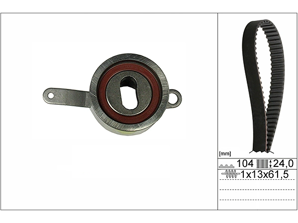 Civic 96-01 1,6 D16y4 motor Triger (Eksantrik ) Kayış Seti 104 Diş