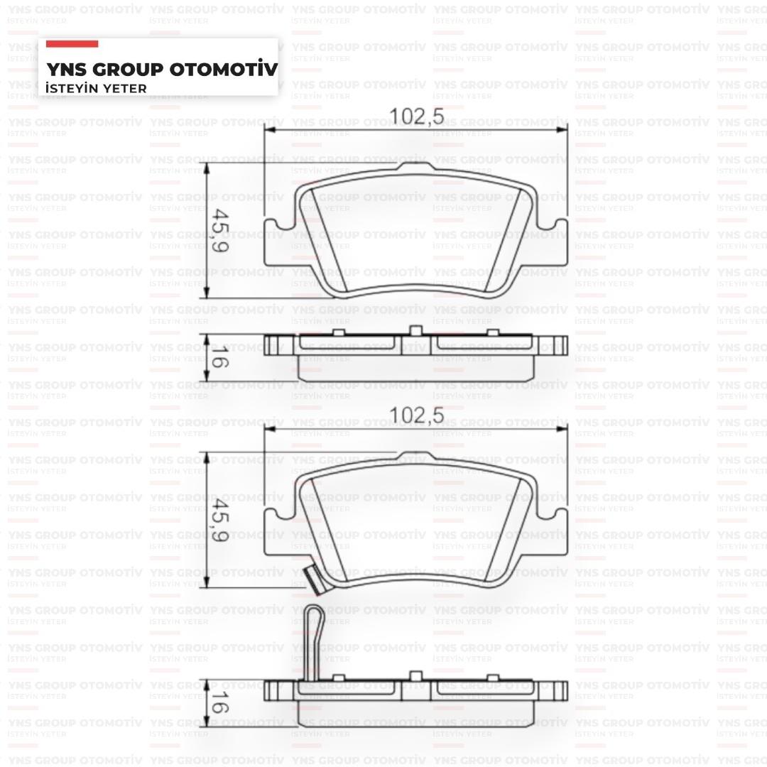 Corolla Auris 07- 1,4 D4-d Dizel Arka Fren Balatası