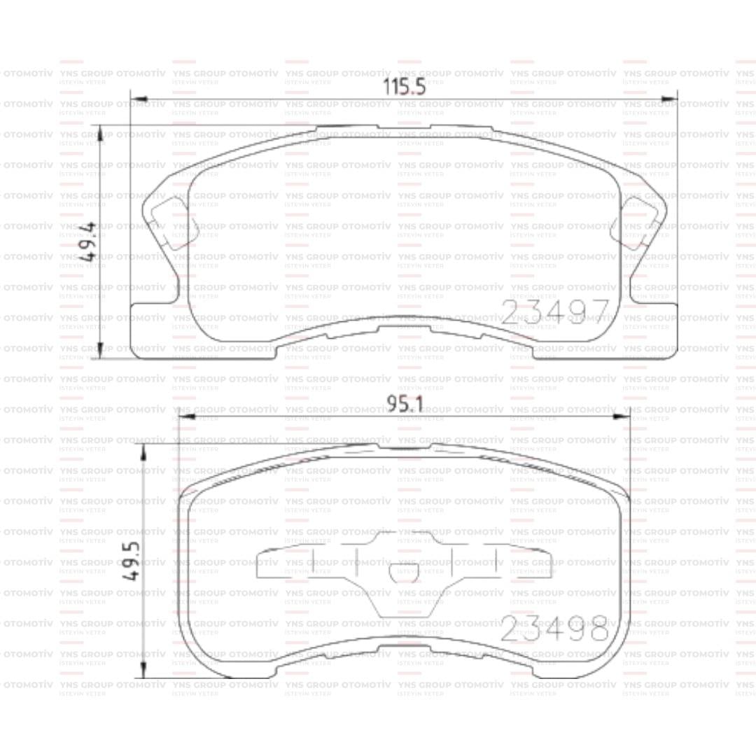 Daihatsu Sirion 98-05 Yrv 01- Move 98-02 1,0 - 1,3 Ön Fren Balatası Blueprint - Add64228