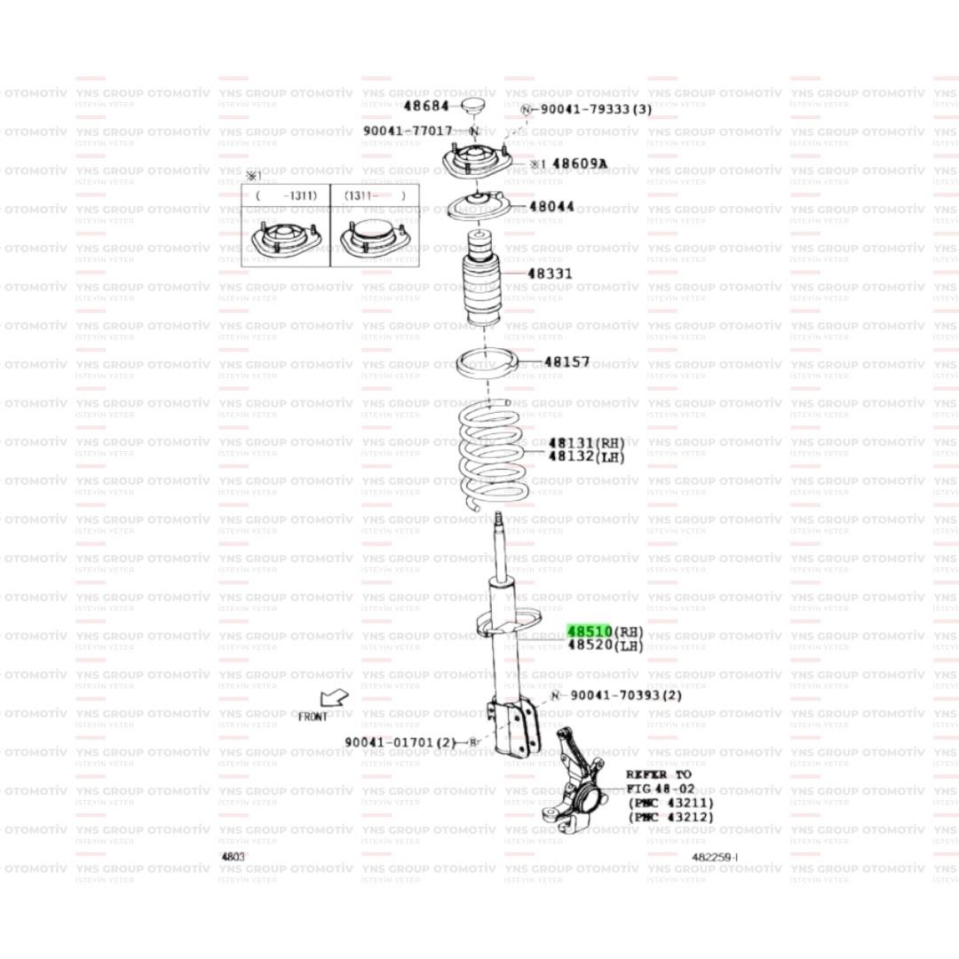 Daihatsu Terios 05-12 Ön Amortisör Sağ - Sol Kyb - 333496