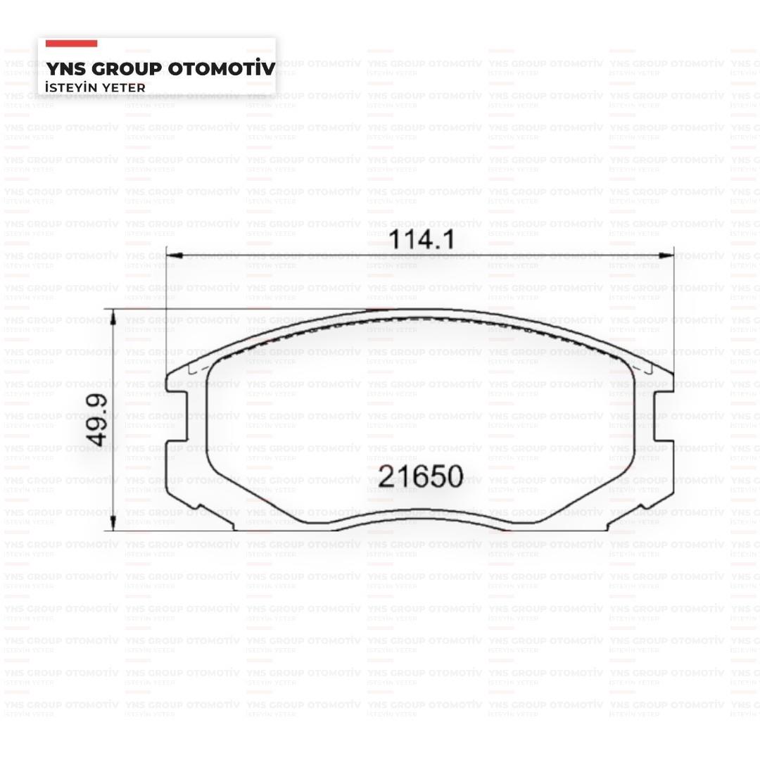 Daihatsu Terios 97- 1,3 cc Proton Persona 96- Wira 00- Ön Fren Balatası Blueprint - Adg04295