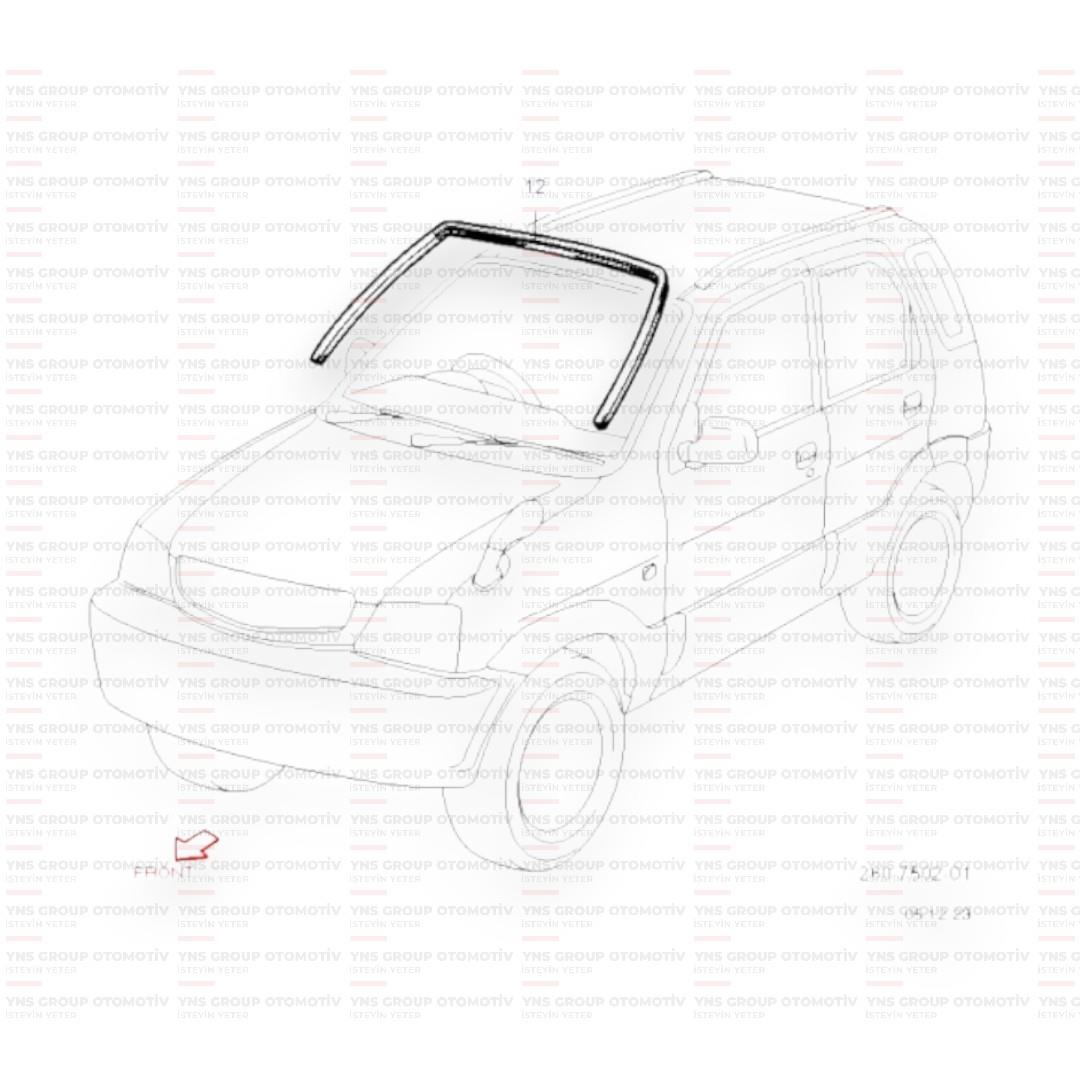 Daihatsu Terios 98-01 (J100) Ön Cam Fitili (Lastiği) Orjinal - 037553387705000