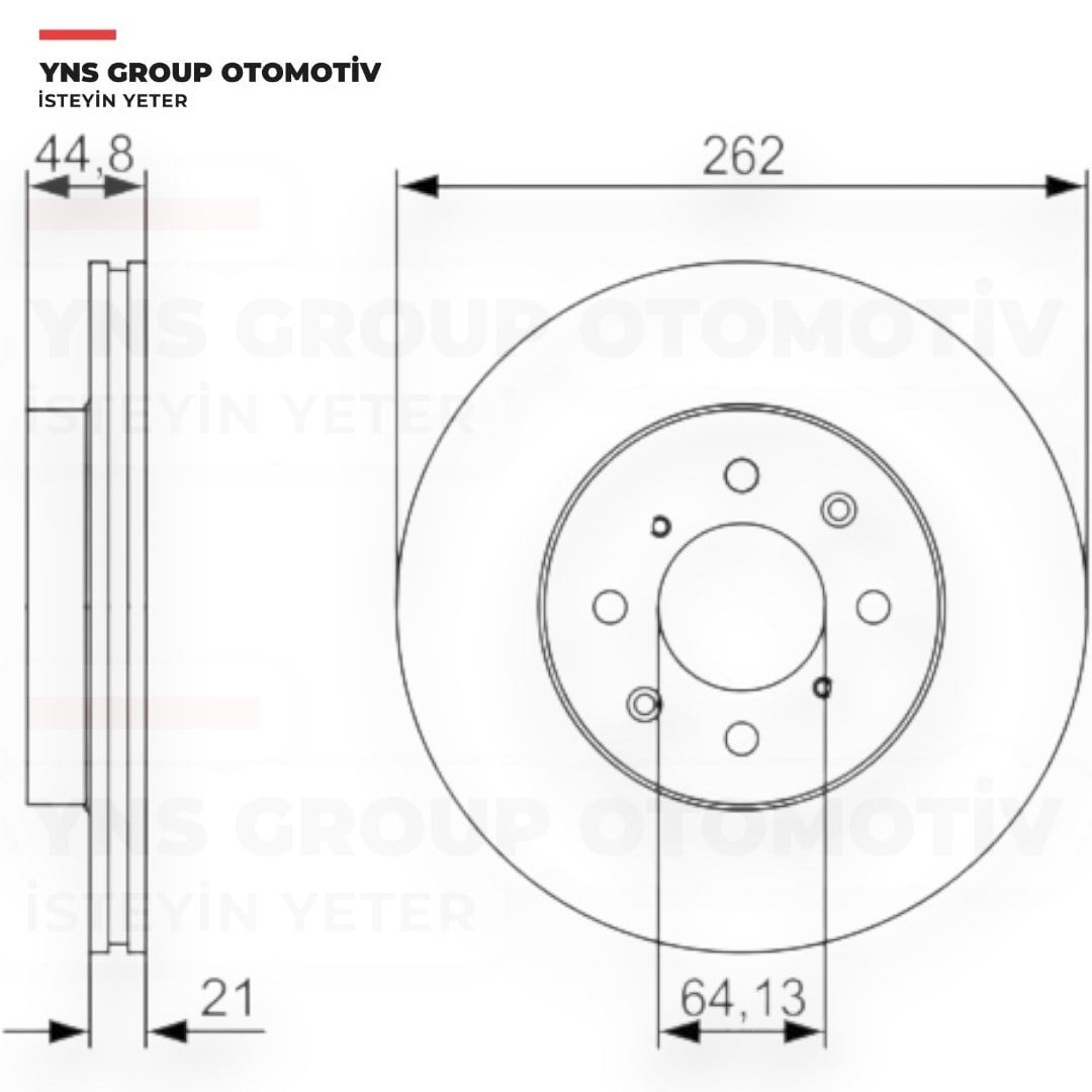 Honda Civic 92-95 / 01-06 Crx 87-98 Jazz 08- City 08- Rover 200 - 400 Serisi 95-00 1.6 - 2.0 Fren Diski Ön (Adet) (262 X 4) Bosch - 0986479r80
