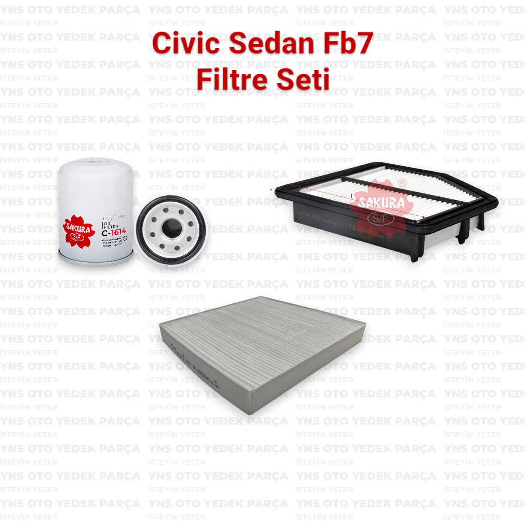 Honda Civic Sedan 12-16 Fb7 Filtre Bakım Seti - Hon001Yns