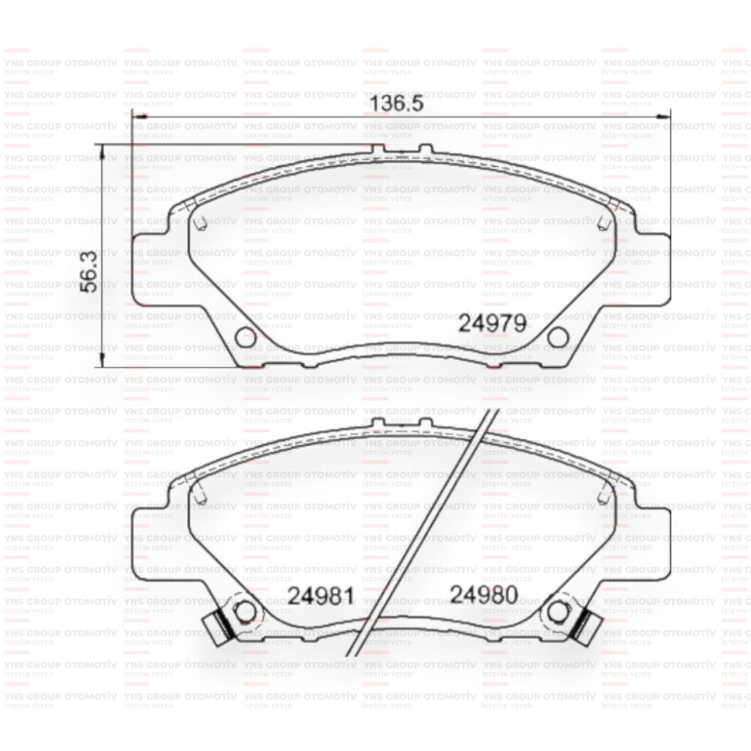 Honda Jazz 08- Ön Fren Balatası Blueprint - Adh24285